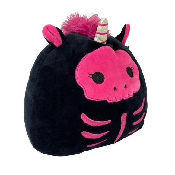 Squishmallow Halloween Sketlana the Pink Skeleton Unicorn Plush Toy 9 inch - Picture 4 of 13